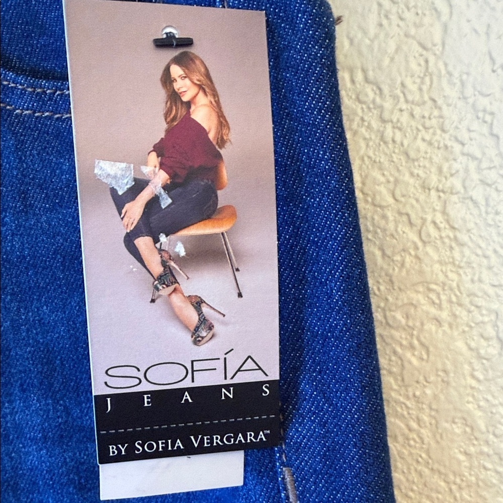 Sofia by Sofia Vergara Women's Dark Blue Flare Jeans - Picture 4 of 13
